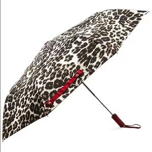 NWT 2015 Diane von furstenberg DVF Umbrella-snow leopard/vintage leopard natural